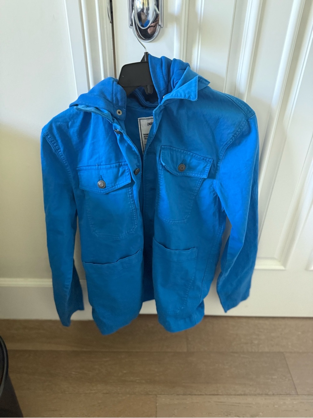 Zadig & Voltaire Electric Blue Hooded Jacket